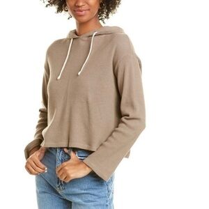 🤍 Monrow Brushed Thermal Pullover Top Pebble NWT Size S